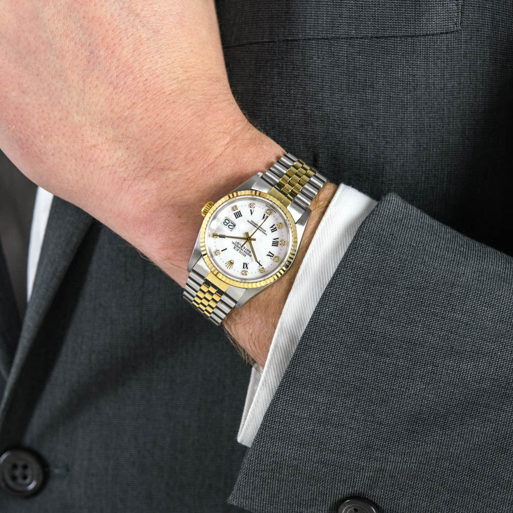 silver and gold datejust