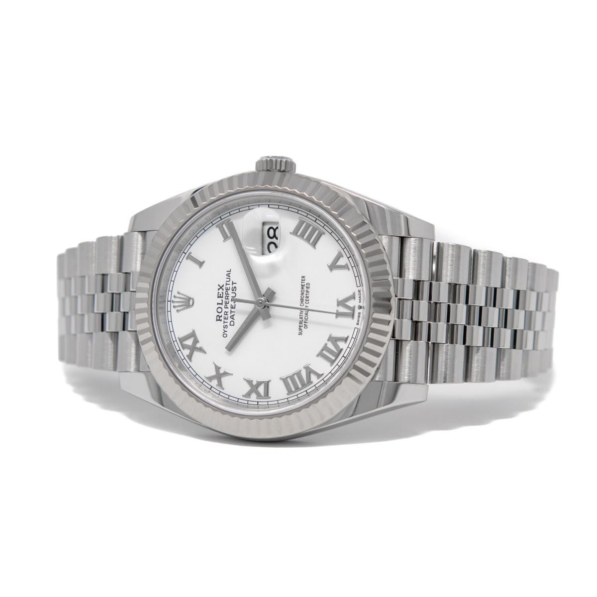 rolex datejust 41 white