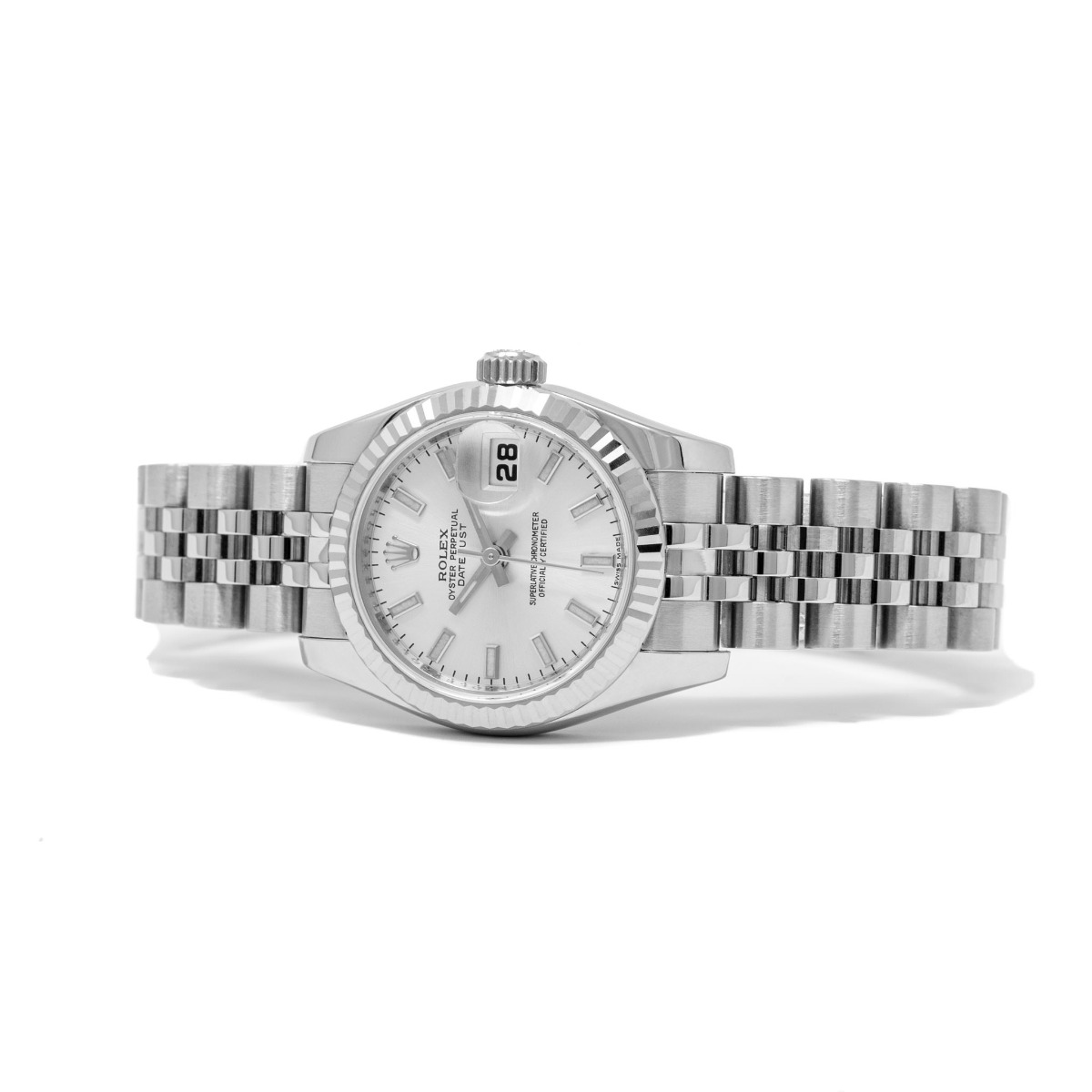 【美品】DAIWA SilverCreek N-Stage MP54TUL Rolex Lady-Datejust Steel & White Gold 179174 Silver Index