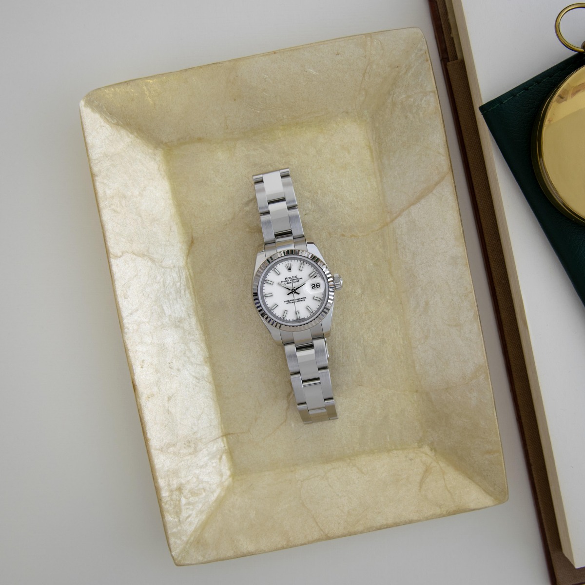 Rolex Lady-Datejust Steel & White Gold 179174 White Index