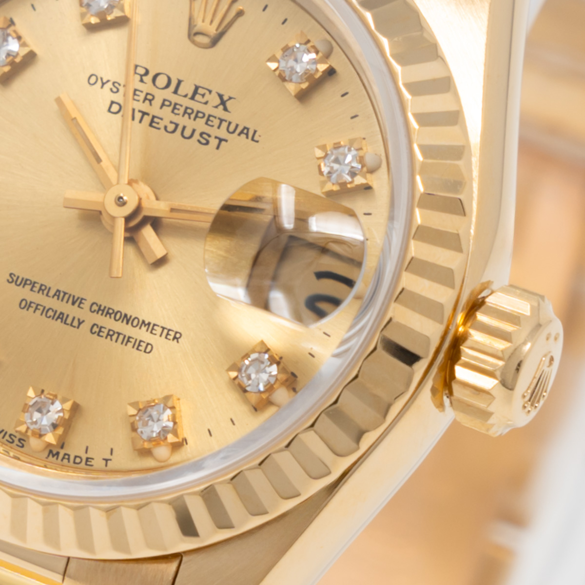 Rolex Lady-Datejust 26, 69178, Yellow Gold, Champagne Diamond Dial