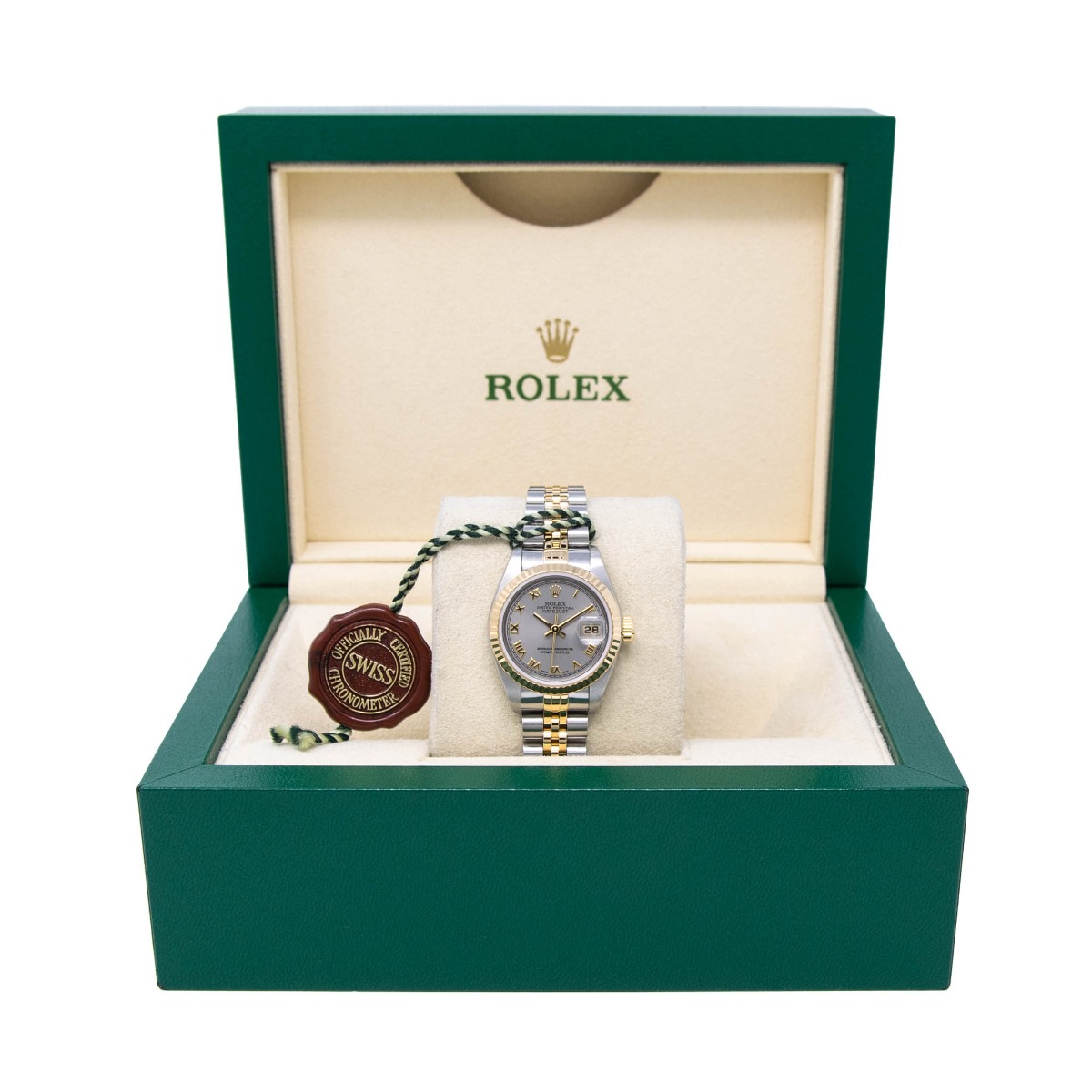 Rolex Lady-Datejust Yellow Gold & Steel 79173 Wristwatch - Silver Roman ...