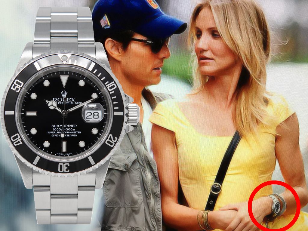 Cameron Diaz wearing Rolex Submariner in film, Knight and Day