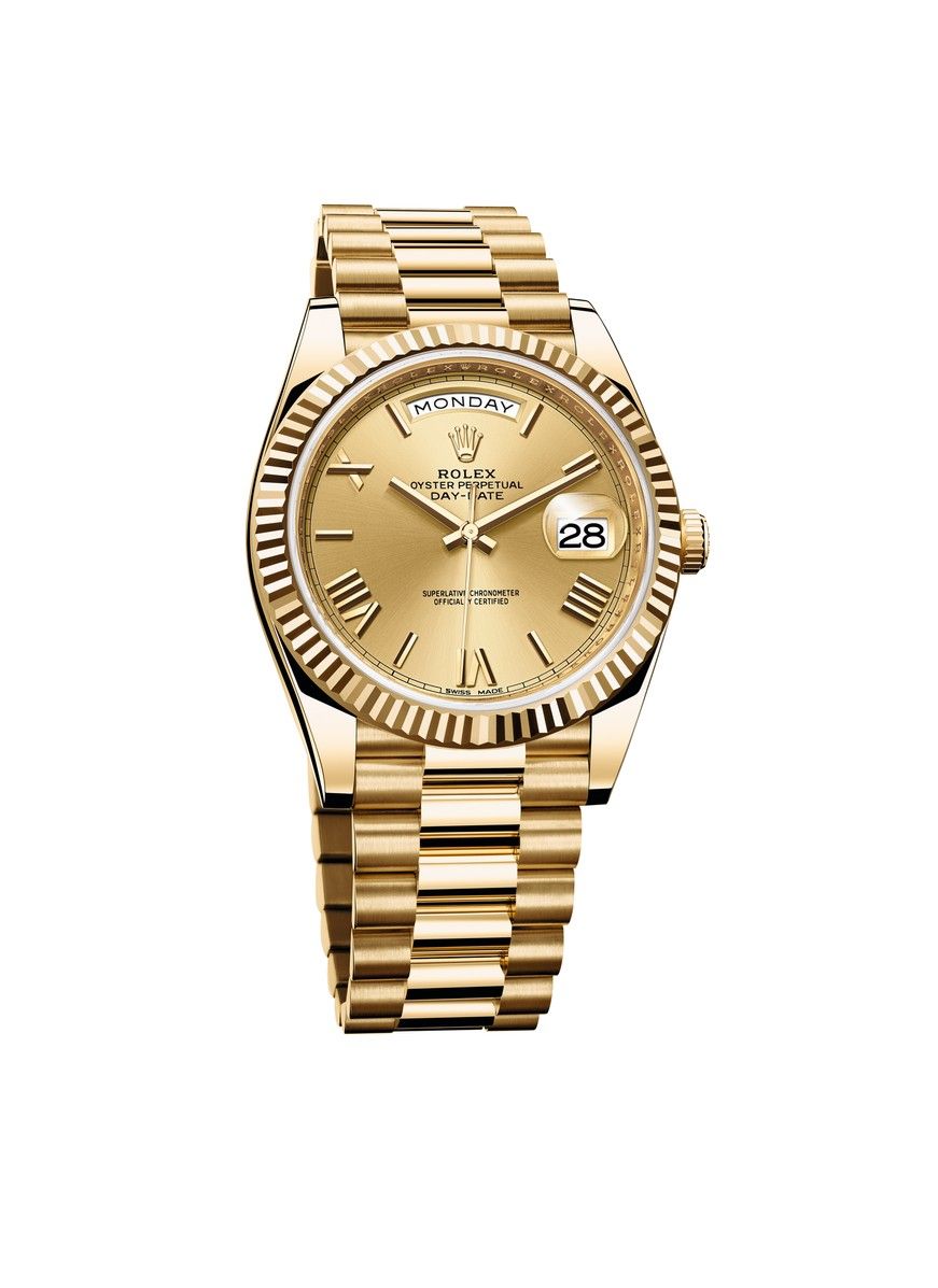 Rolex Day-Date 40 228238 Wristwatch Champagne Roman and President Bracelet