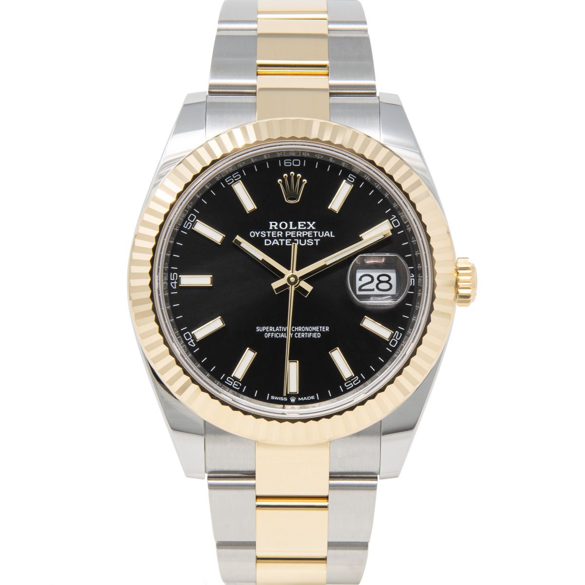 Rolex Datejust 126233 Wristwatch, Black Dial, Oyster Bracelet A gallery shot of the Rolex Datejust 126233 Wristwatch with a black dial and Oyster bracelet