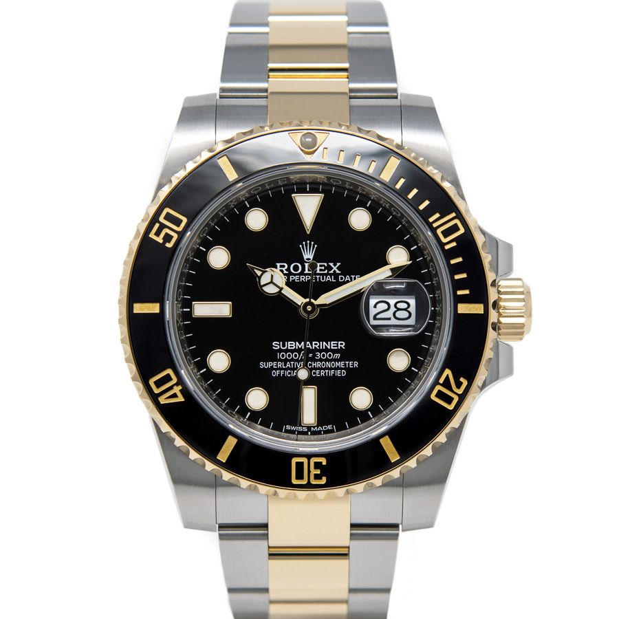 A gallery photo of the Rolex Submariner Date 116613LB in 18k Yellow Gold with a Ceramic Bezel