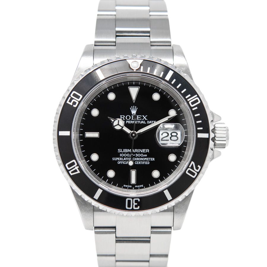 A gallery photo of the Rolex Submariner Date 16610 in Stainless Steel with Aluminium Bezel