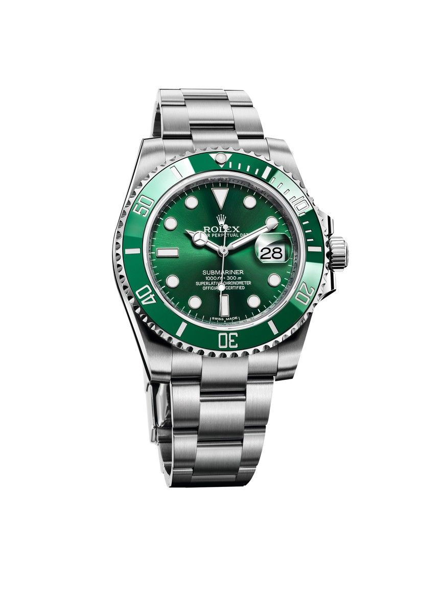 Rolex Submariner Date 116610LV Wristwatch Hulk Green Dial and Oyster Bracelet Rolex Submariner Date 116610LV Wristwatch Hulk Green Dial and Oyster Bracelet