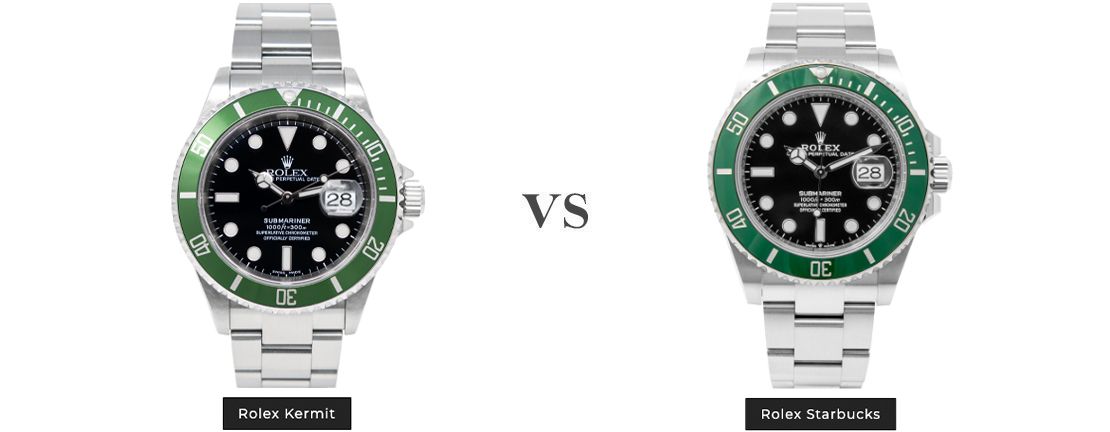 Rolex Submariner Kermit vs. Rolex Submariner Starbucks Rolex Submariner Kermit vs. Rolex Submariner Starbucks