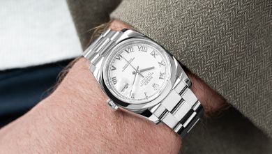 Man wearing a Rolex watch