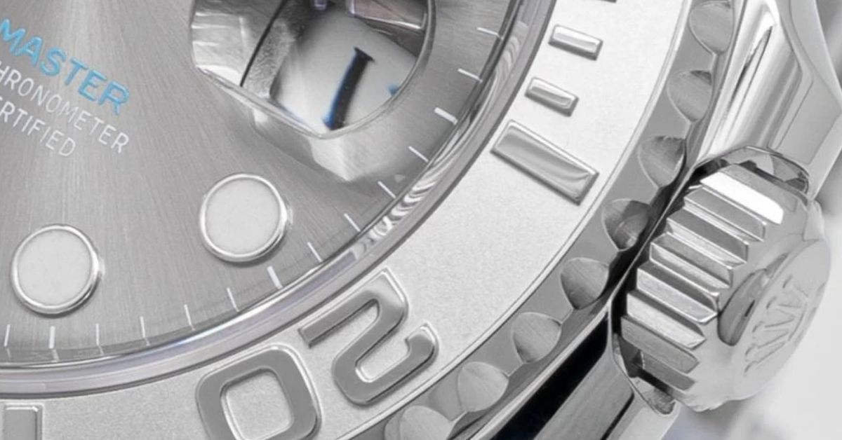 Close up of a Rolex Yacht-Master bezel