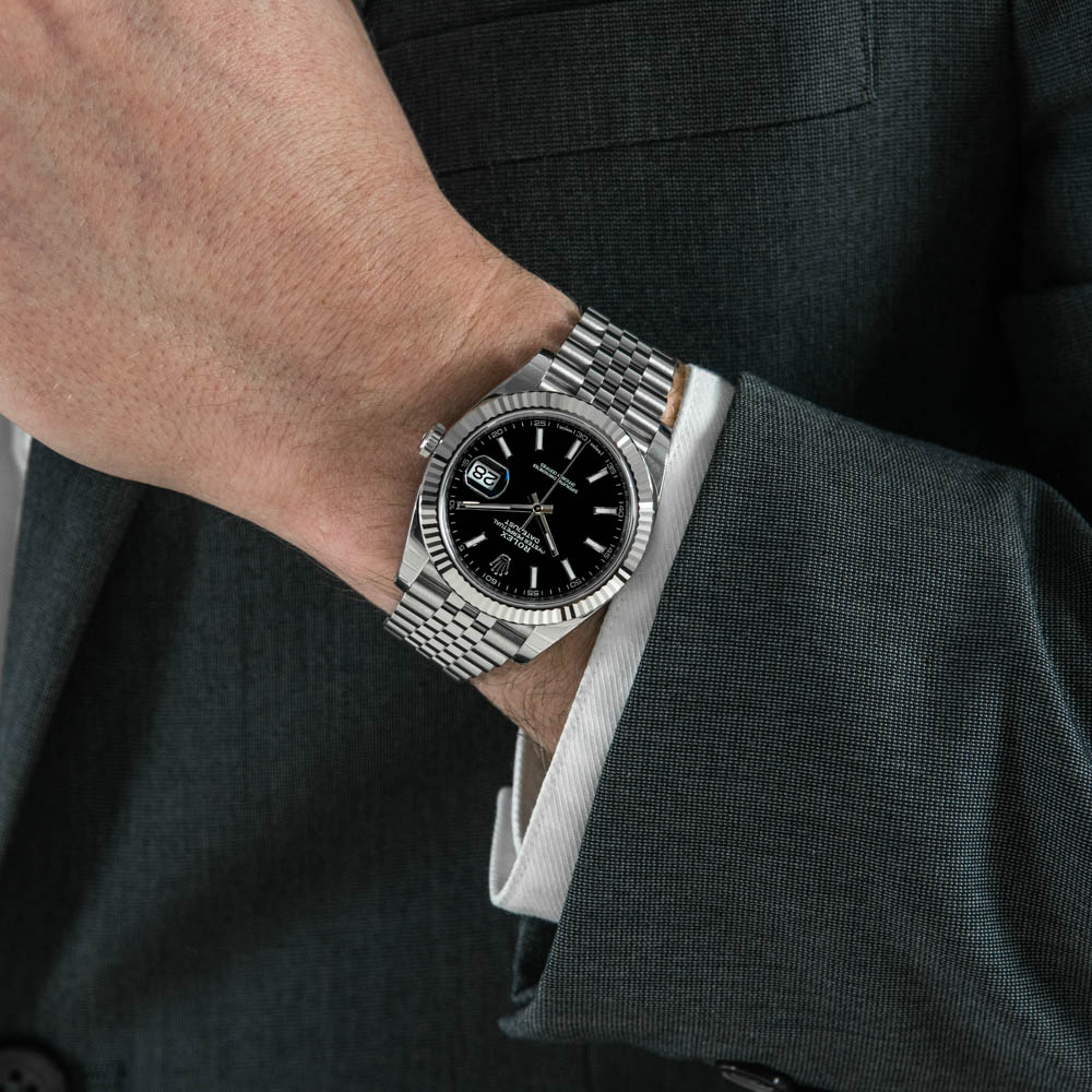 rolex datejust 41 black jubilee