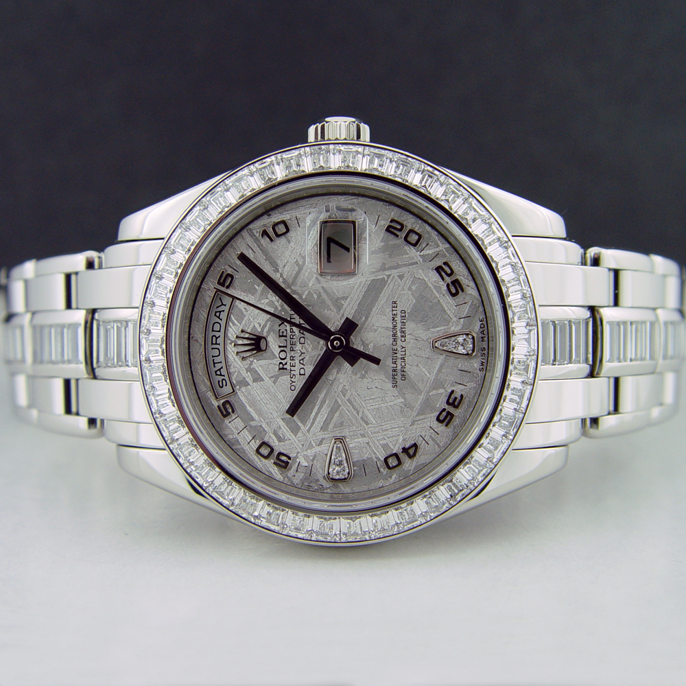 Rolex Day-Date Special Edition Platinum Pearlmaster 18956 - Meteorite ...