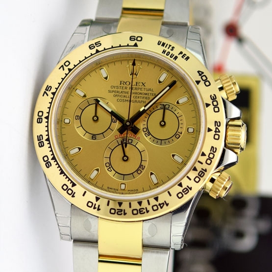 rolex daytona yellow gold champagne dial