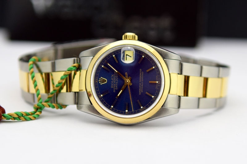 rolex datejust 31mm blue dial