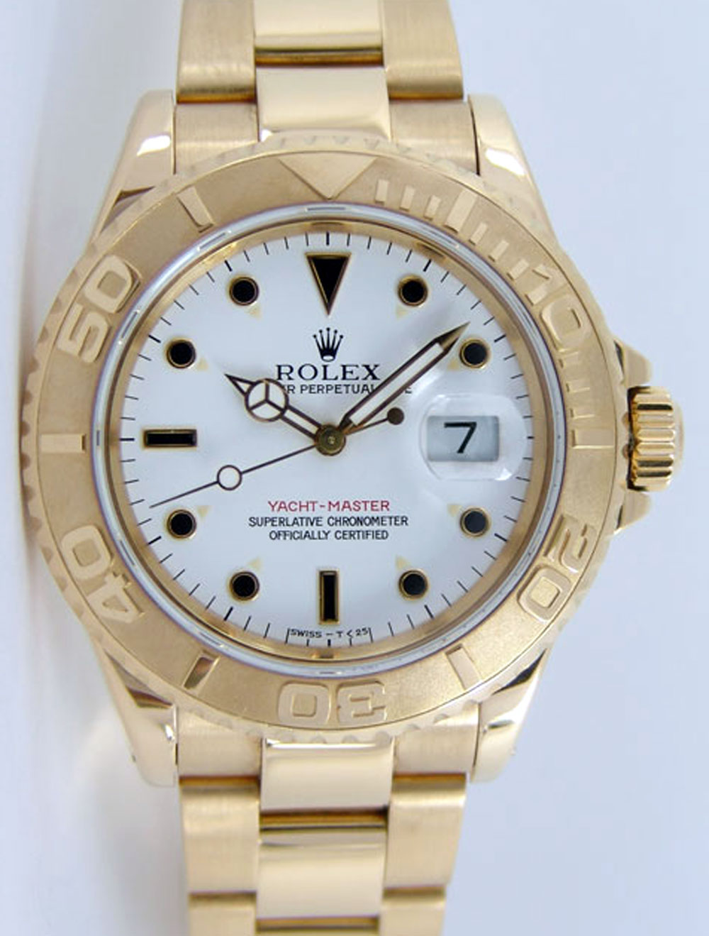 Rolex Yachtmaster Yellow Gold White Dial 40mm 16628 - WATCH CHEST | eBay