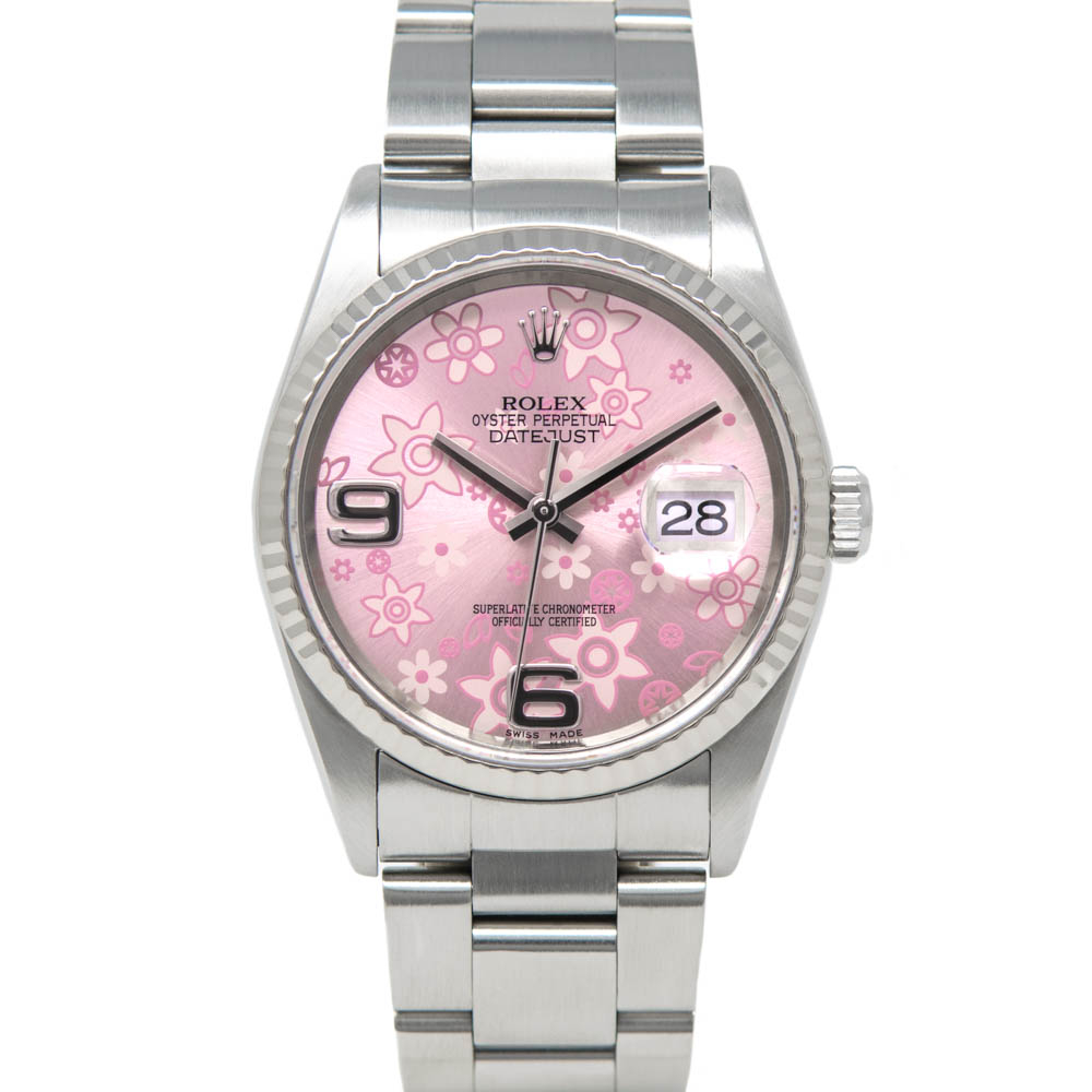 rolex datejust 36 floral