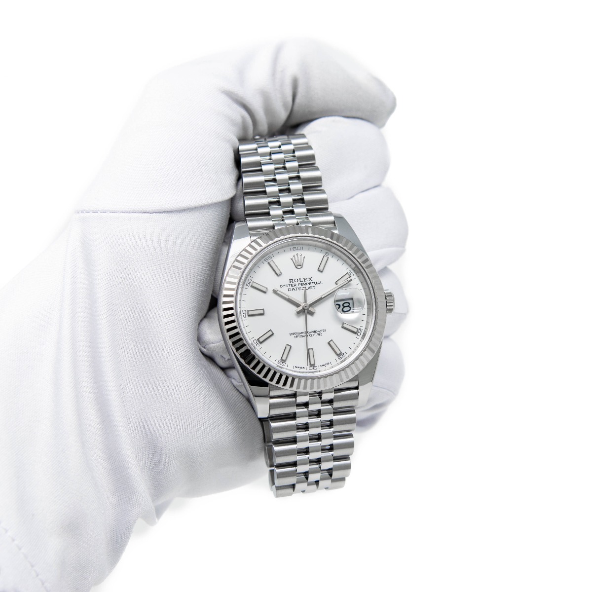 datejust 41 white