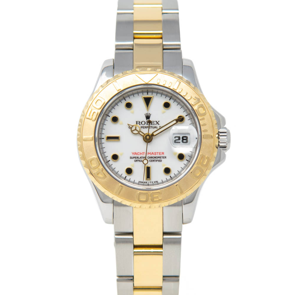 Rolex Lady Yacht-Master Steel & Yellow Gold 69623 Wristwatch - White ...