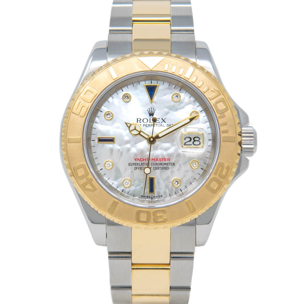 Rolex Men's Yacht-Master 40 Steel & Gold 16623 Wristwatch - MOP Diamond ...